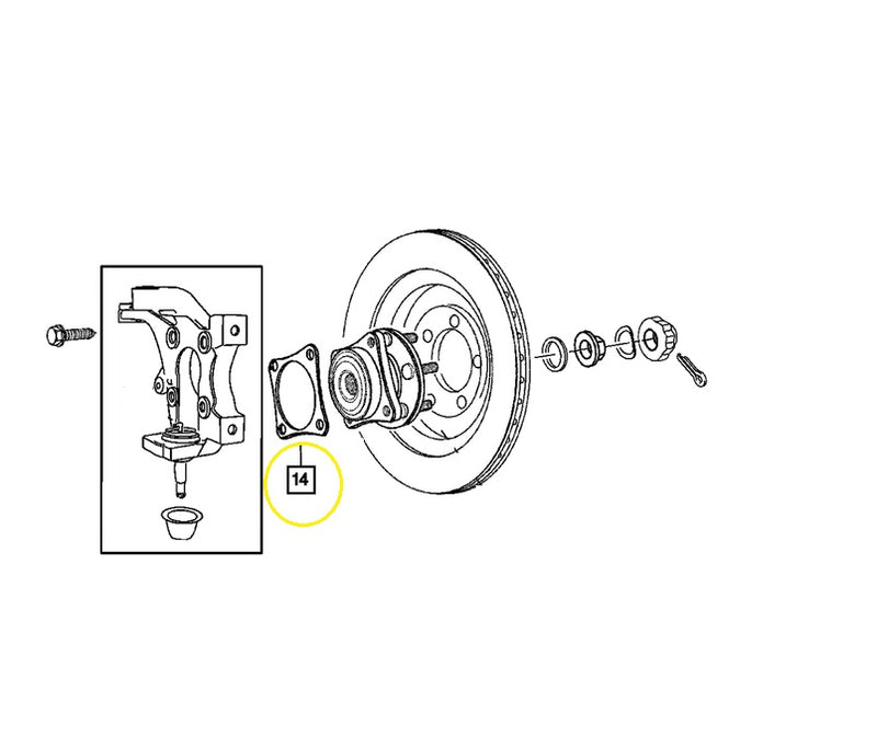 Rear Wheel Axle Bearing Hub Gasket Viper 92-10