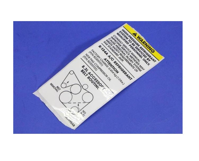 Accesory Belt Routing Label Sticker Viper 03-06 OEM