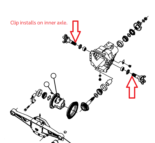 Rear Axle Inner Snap Ring Clip Retainer 92-06 Viper OEM