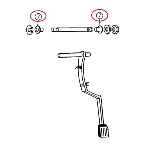 Pedal Shaft Bushing Brake and Clutch Viper 92-96 OEM